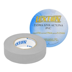 Taśma izolacyjna LEXTON PCV 19mm x 25m szara